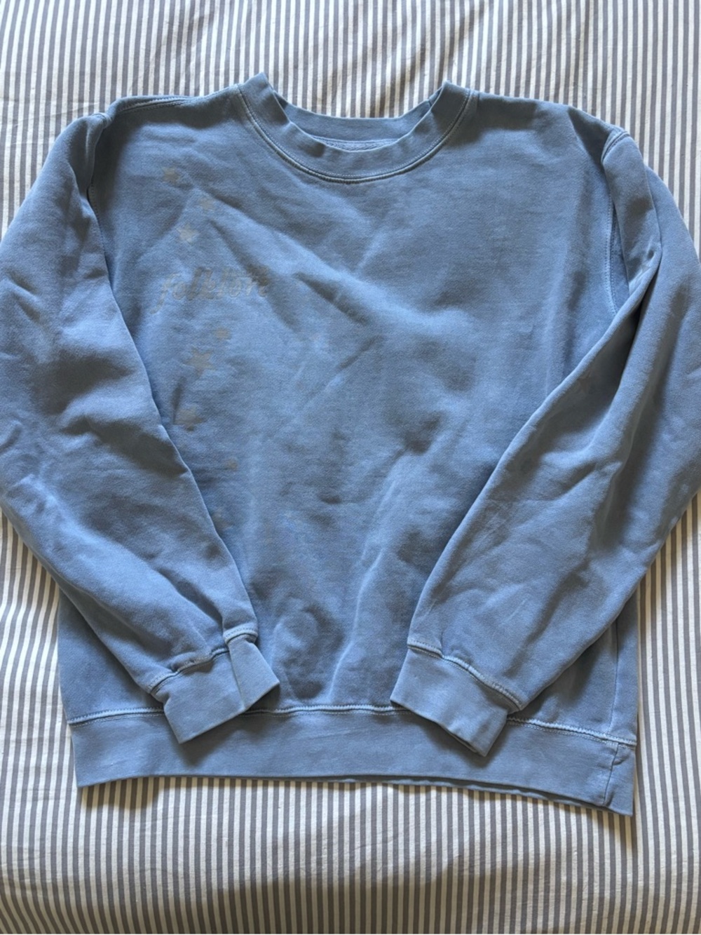 Taylor Swift Folklore Crewneck Sweatshirt - Dusty Blue